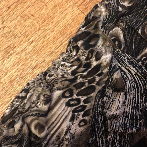 XJ Boost Animal Print Peacock One Shoulder Bodycon Dress Size L/XL - Picture 6 of 9